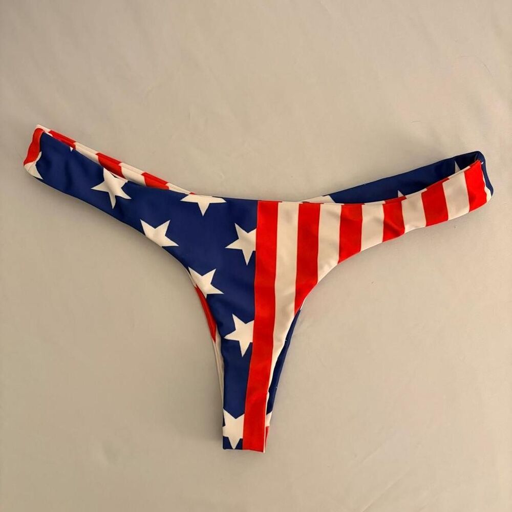 Shein Women's Bikini bottoms US flag